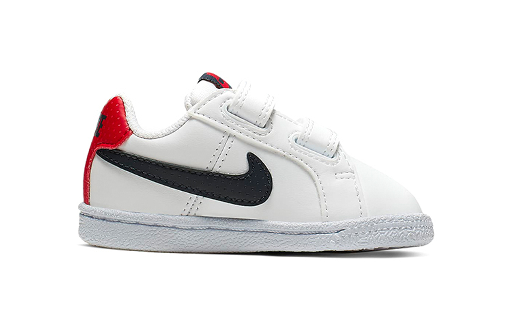 Baby Nike Court Royale casual low-top sneakers white and black