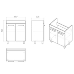 Тумба напольная "НЕО-70 см" белая (ум.Фостер-70)