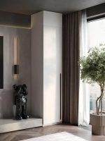 Шкаф распашной 40*40*240 белый, с антресолью Lorena 1