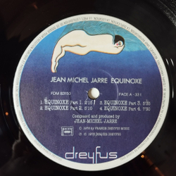 Винтажная виниловая пластинка LP Jean Michel Jarre Equinoxe (France 1978)