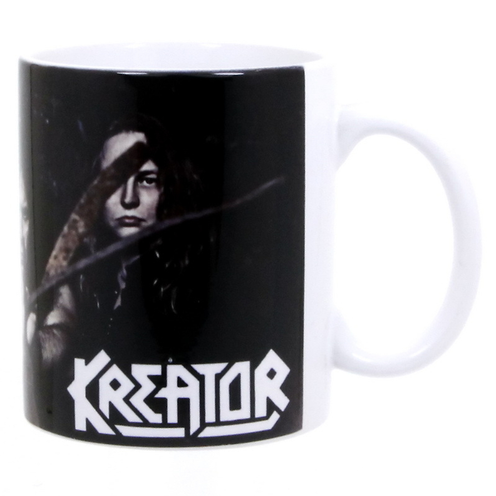 Кружка Kreator ( группа на тёмном фоне белая надпись )