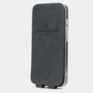 Чехол для iPhone 16E из кожи теленка, черного цвета