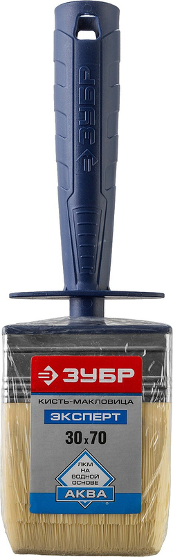 ЗУБР АКВА, 3 х 70 см, смешанная искусственная, щетина, пластмассовый корпус, для воднодисперсионных и акриловых ЛКМ, макловица (01817-07)