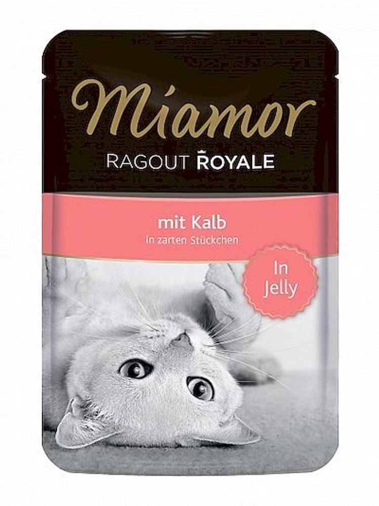 MIAMOR RAGOUT mit Kalb Телятина кусочки в желе Пауч Влажный корм для кошек - 0,1 кг