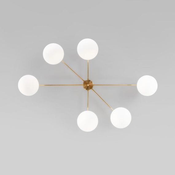 Потолочная люстра Eurosvet Opaline 70220/6 латунь Smart