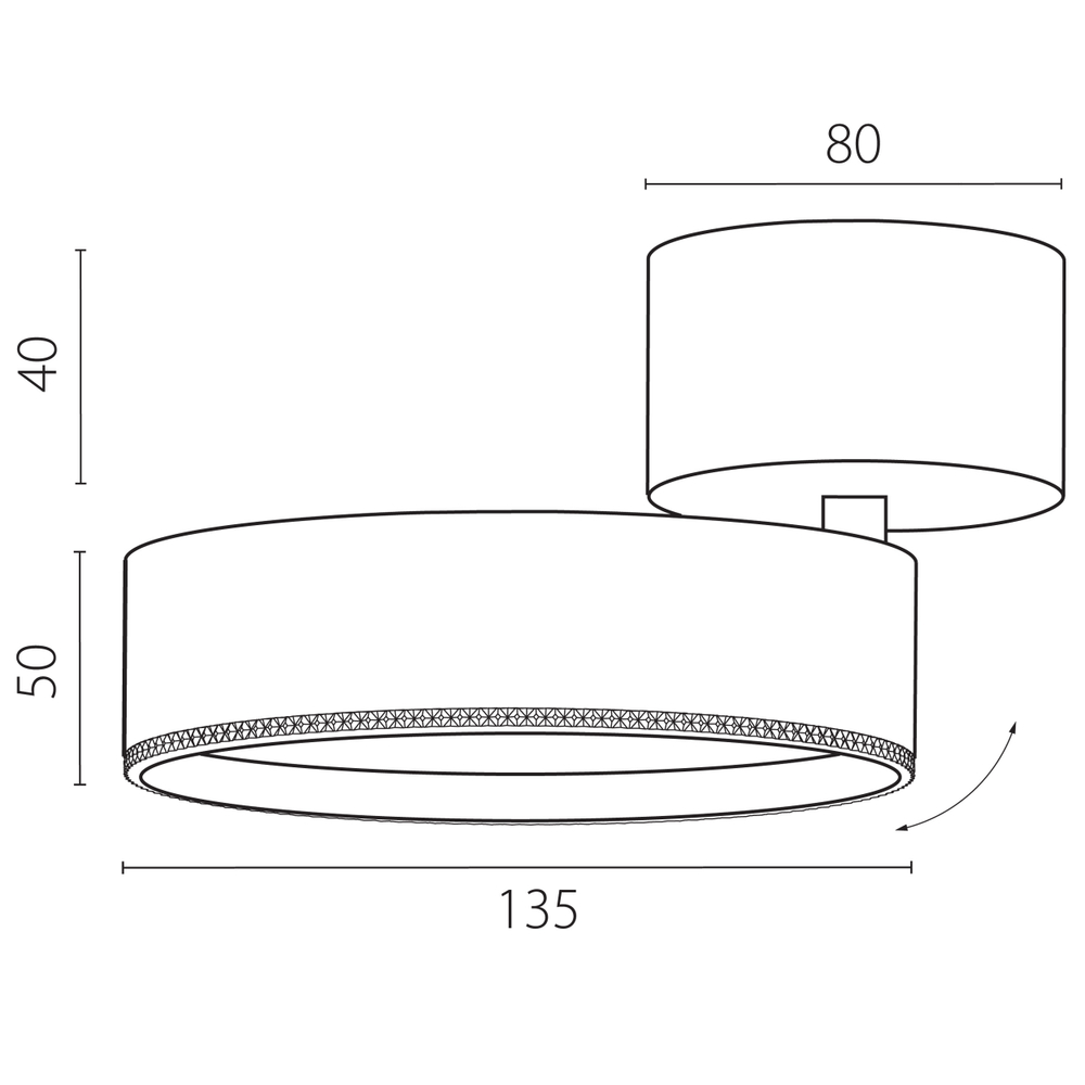 A5746SO Светильник ALTA PRO накладной LED 35W 3230LM 36G БЕЛЫЙ 4000K с накл. чашей (215746 + 215016 + 215010-35)