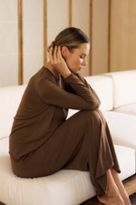 Юбка с рустом LOREN, карамель