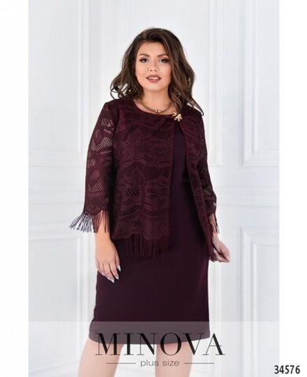 Платье 375-бордо Minova Фото 2