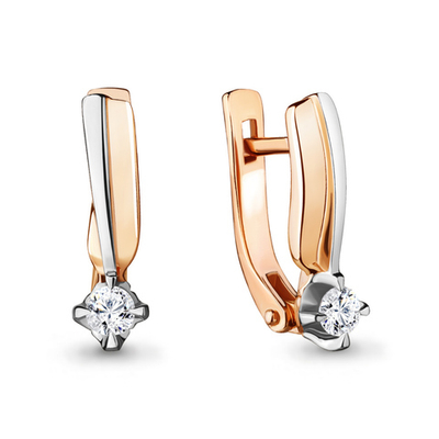 942528к Серьги из Золота с бриллиантами из коллекции "Mirror"