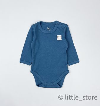 Боди хлопковое "Basic" Синий камень