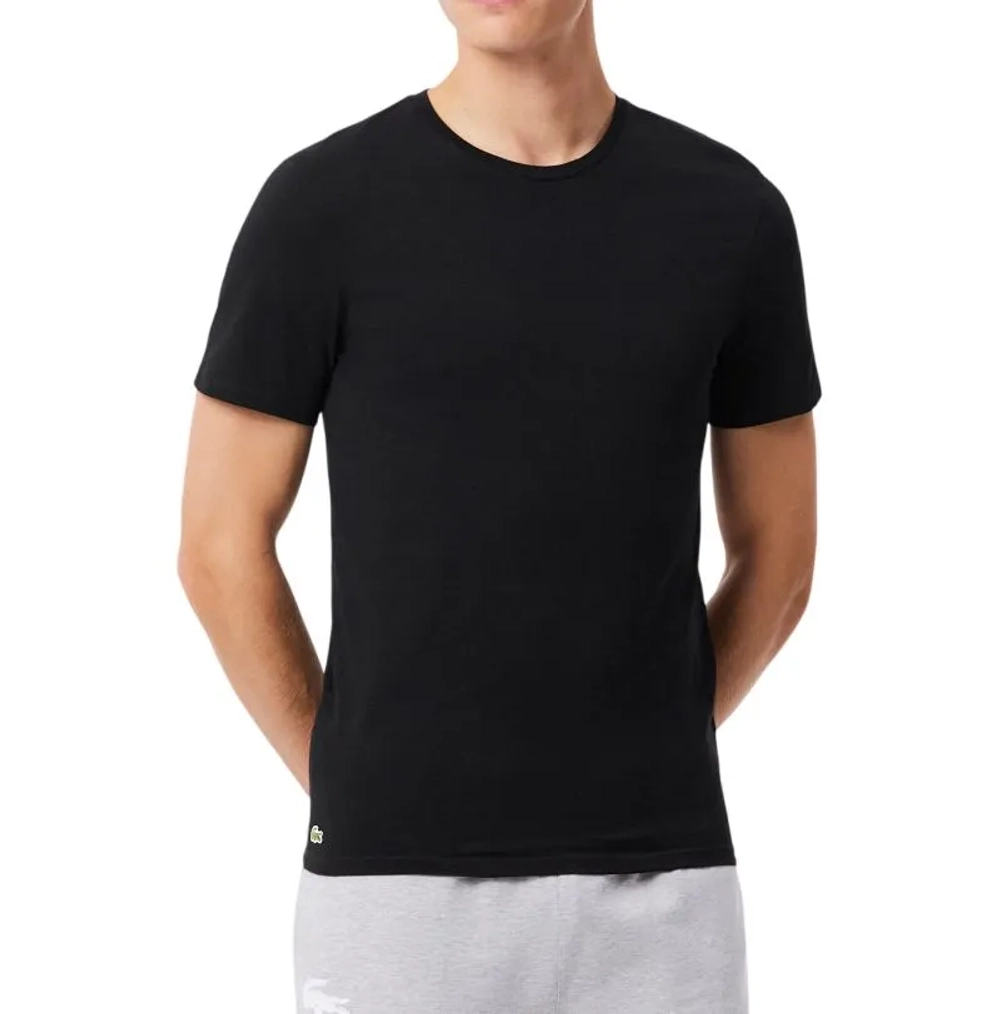 Мужская теннисная футболка Lacoste Slim Fit Loungewear 3-Pack - white/grey/black