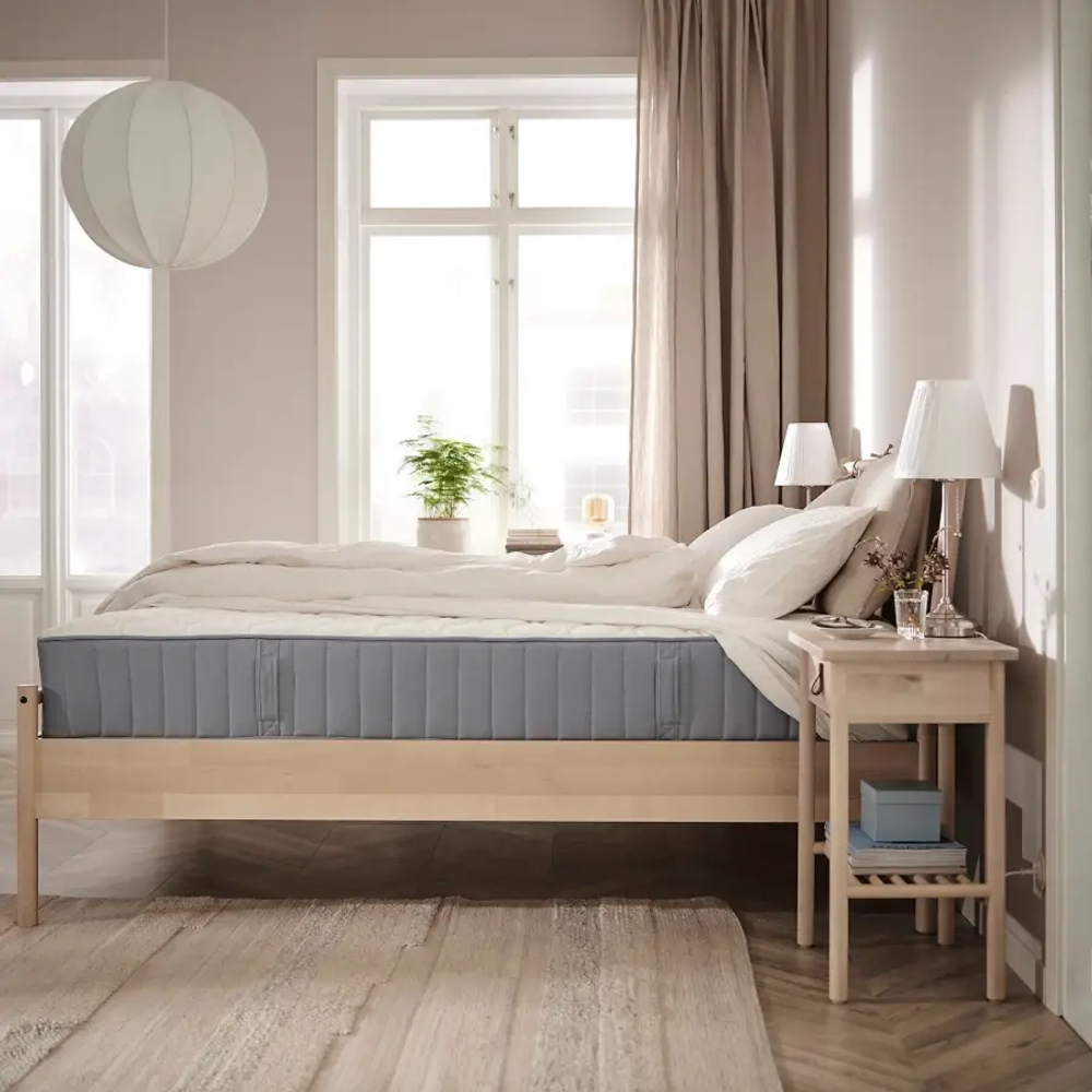 Матрас - VÅGSTRANDA /VАGSTRANDA IKEA/ ВОГСТРАНДА  ИКЕА,  200х120 см, белый/серый