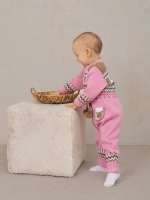 Вязаный комбинезон для новорожденных и малышей на молнии