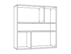 НМ 011.93 Полка навесная Summit / капучино