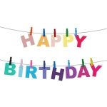 Набор для оформления «Цветные прищепки» (10 прищепок 4,5 см, веревка 2м)