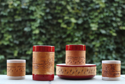 Малая фарфоровая пиала или миска для завтрака с берестой. Коллекция Достоевская или Старорусская