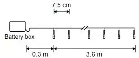 Гирлянда на батарейках 3.6 м., 48 LED ламп теплого свечения, статика, таймер, LUCA Lighting (83784)