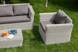 "Капучино" кресло из искусственного ротанга, цвет бежевый