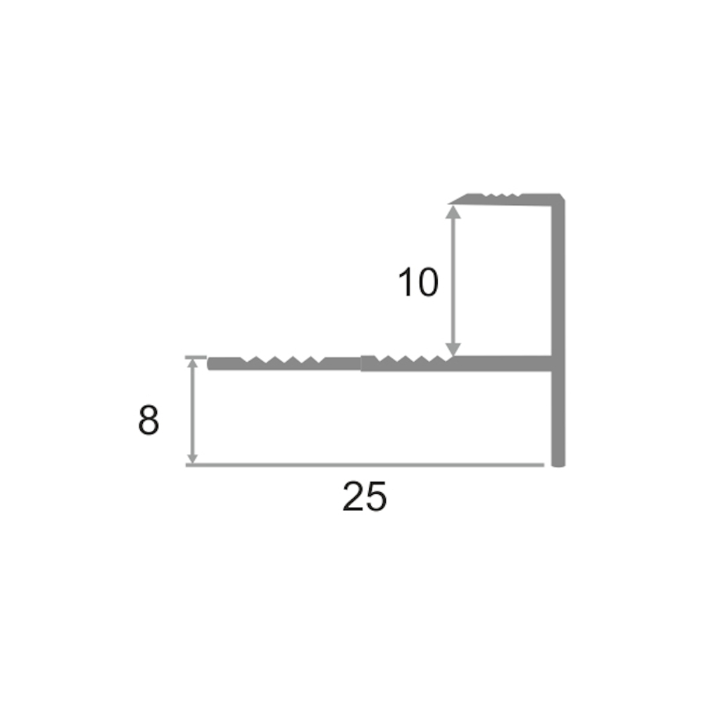 АЛТПг 10мм (ПФ-11) "DO-1" 2,7м Серебро глянец окантов. гиб. анод. алюм.