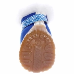 Ботинки зимние для животных «МОДНЫЙ БРО», на липучке, цвет синий, размер 4, 5,5см