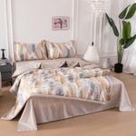 Комплект постельного белья Сатин с Одеялом 100% хлопок на резинке OBR163