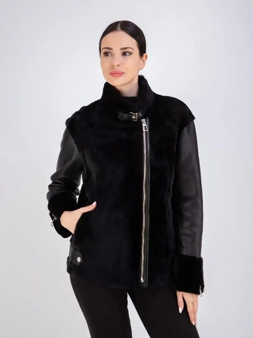 Дубленка натуральная короткая зимняя Турция