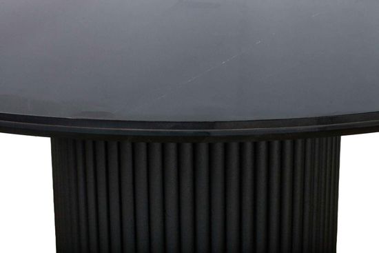 Стол DUBAI 90 Portrait Black gloss / black velvet