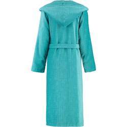 Халат велюровый JOOP! - Cawo 1638 бирюзовый Германия вид сзади