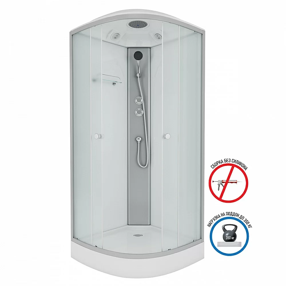 Душевая кабина Niagara Eco 80х80 E80/13/MT 80х80 стекло матовое/профиль хром