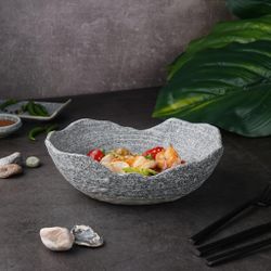 Салатник 1000 мл 22,9*18,2 см h7,7 см Wave Up Stone Crush Untouched Taiga P.L. [1]