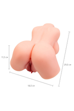 Реалистичный мастурбатор в форме женского тела с 2 любовными входами (Цвет: телесный)