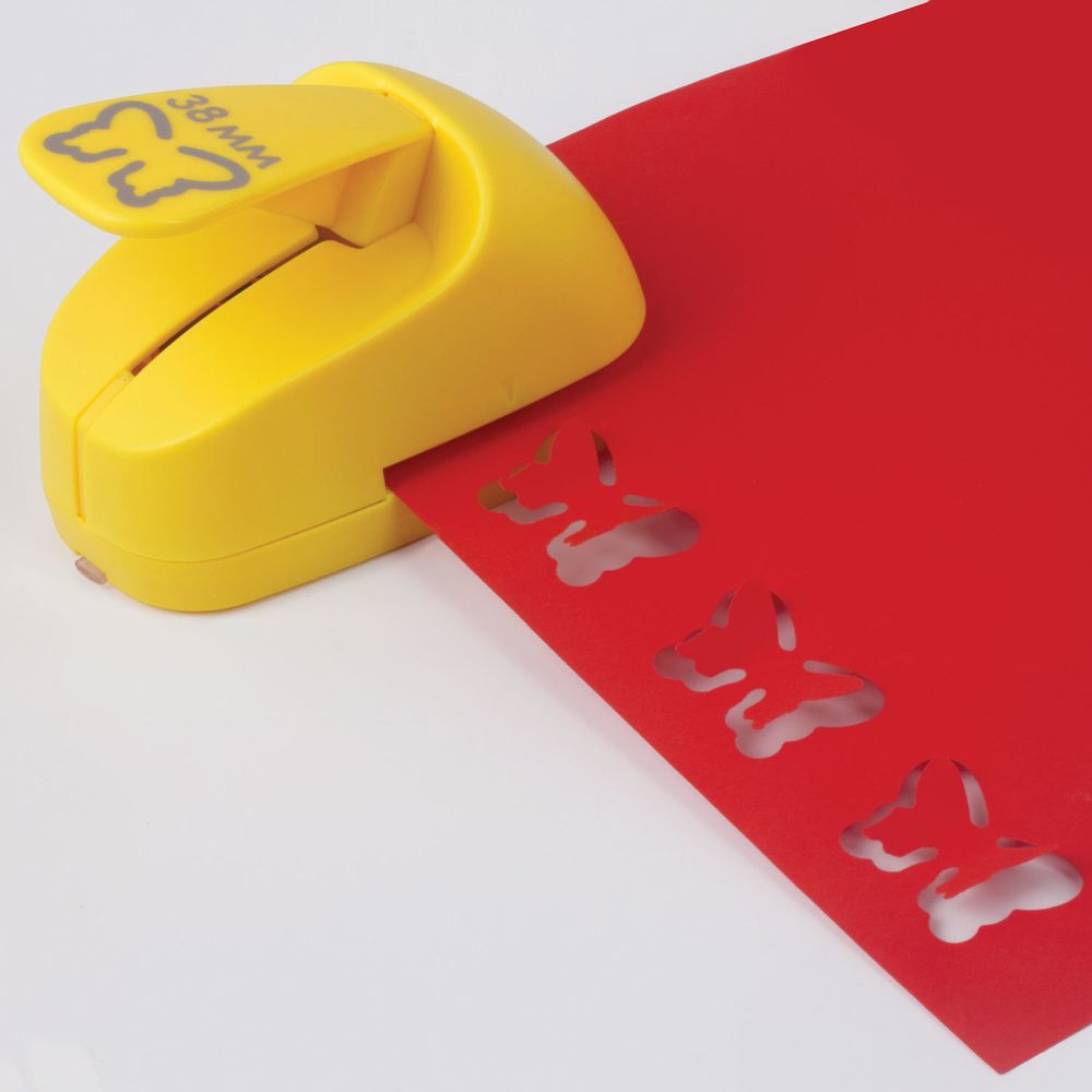 Дырокол фигурный 3D "Бабочка", диаметр вырезной фигуры 38 мм, ОСТРОВ СОКРОВИЩ, 227179