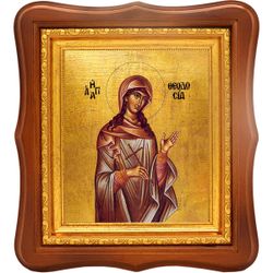 Феодосия Тирская, Кесарийская (Палестинская) святая мученица. Икона на холсте.