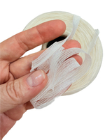 Пряжа на бобине 380г -100% натуральный шелк ленточный (Италия) - белый 100г-280м