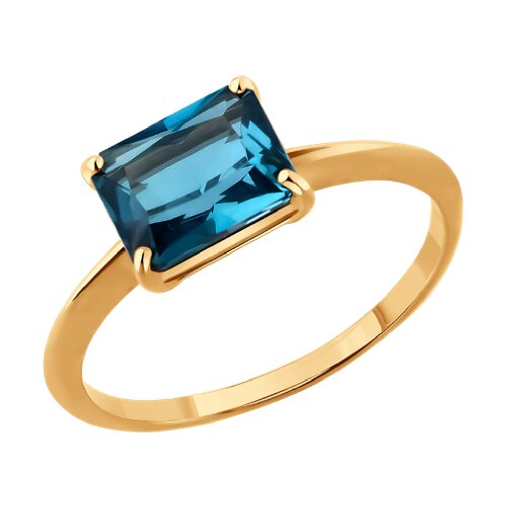 Кольцо из золота с топазами