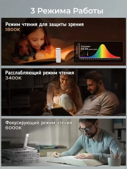 Glocusent, Лампа для чтения на прищепке, Фонарик для книги, USB-светильник, Светильник, Ночник, Мини