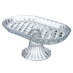 БЛЮДО НА НОЖКЕ ОВАЛЬНОЕ 28*14*12 СМ