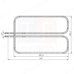 ТЭН 196В8/1,5 КЭТ-0,12 для конфорок Проммаш