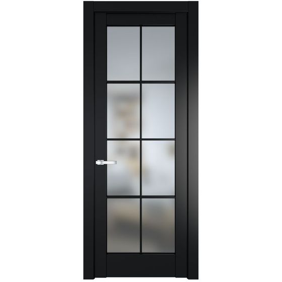 Межкомнатная дверь эмаль Profil Doors 4.1.2 (р.8) PD блэк стекло матовое