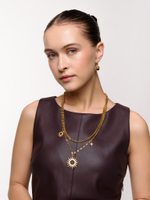 Серьги Sun Royal Brown Gold
