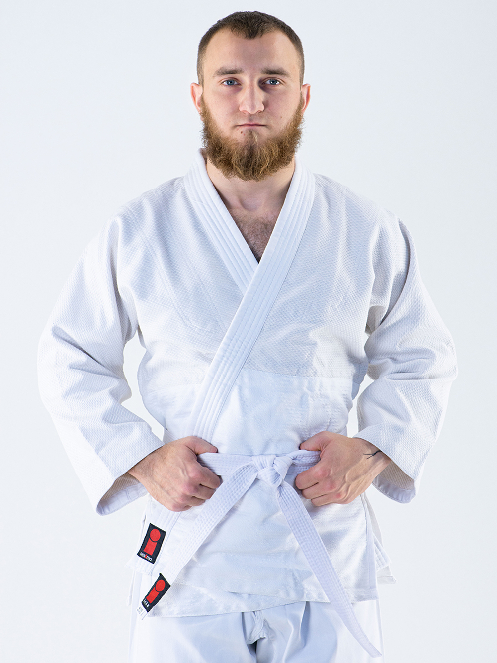 Кимоно дзюдо OXXFIRE (ELITE) белый пояс, 450гр/м2, белое