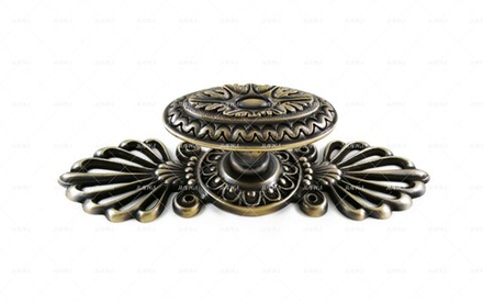 Ручка латунная дверная кноб Царская пов.сим.осн