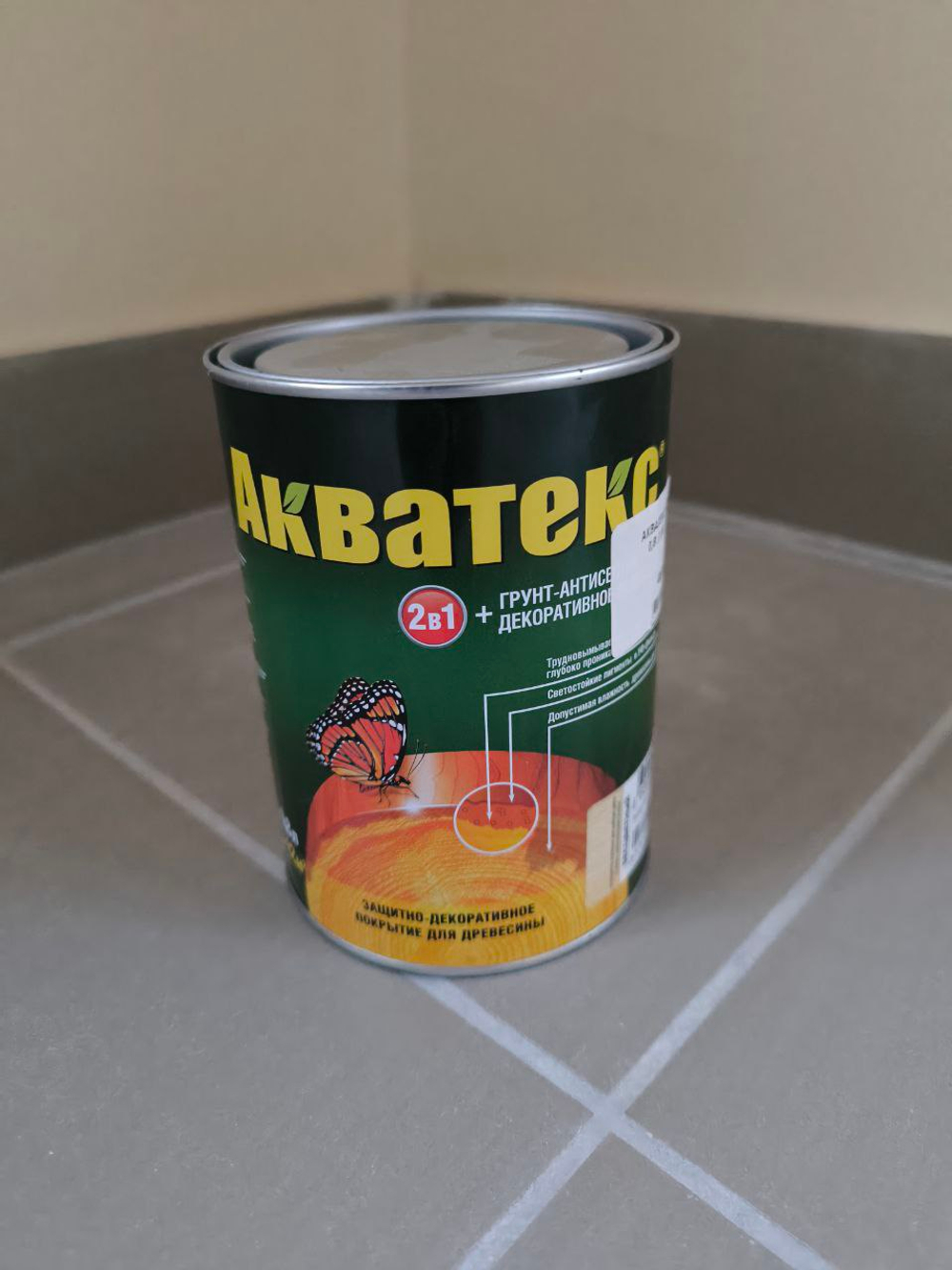 Защитно-декор покрытие для древесины "АКВАТЕКС" 2в1 ДУБ 3.0л