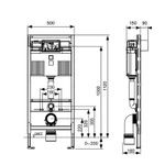 Комплект для установки подвесного унитаза TECEbase 2.0 панелью смыва TECEnow Белая (9400413)