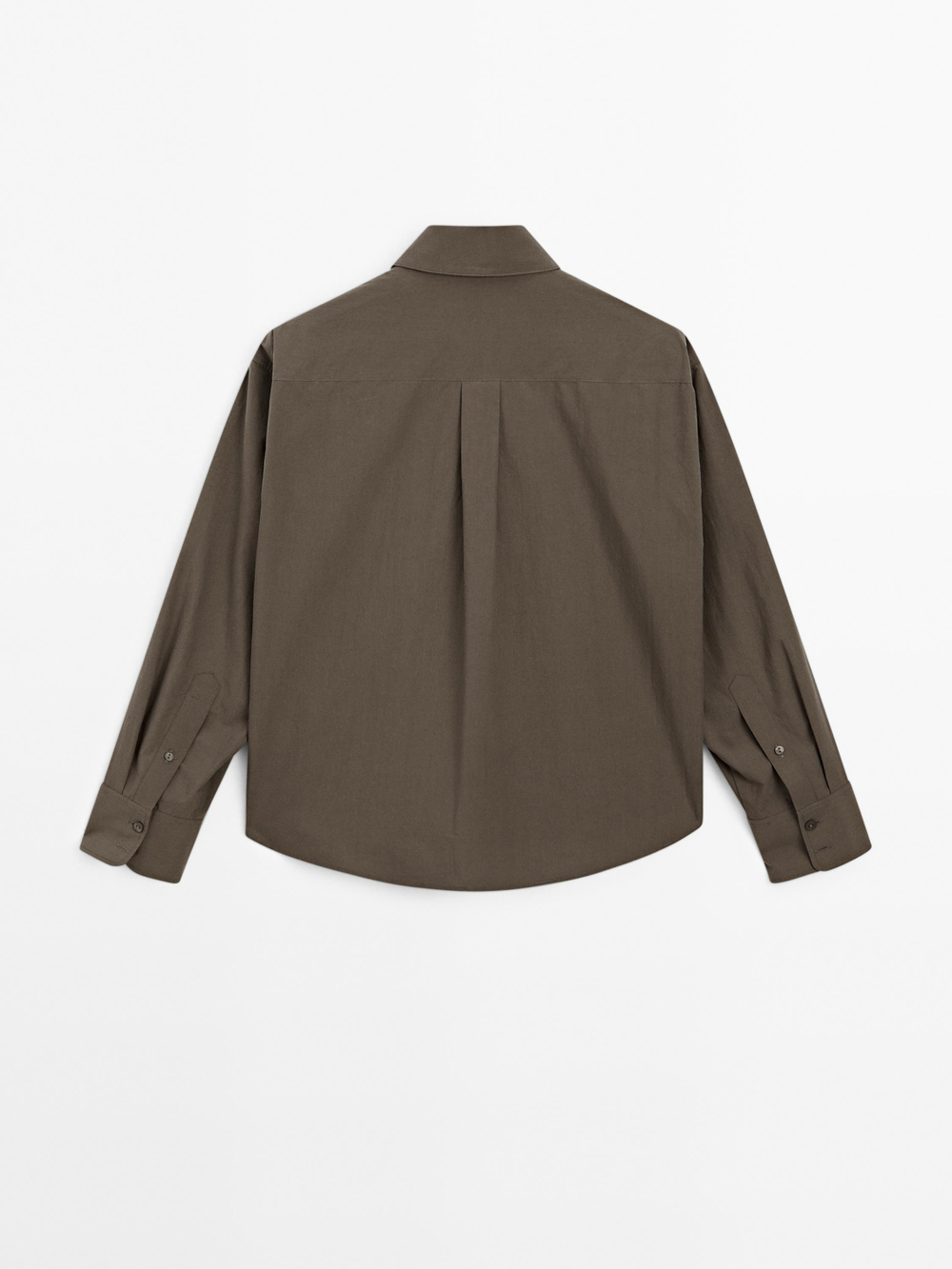 Massimo Dutti Рубашка из 100% хлопка с вышивкой, зеленый