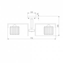 Люстра на штанге Eurosvet April 10126/5 золото/прозрачный хрусталь Strotskis Smart