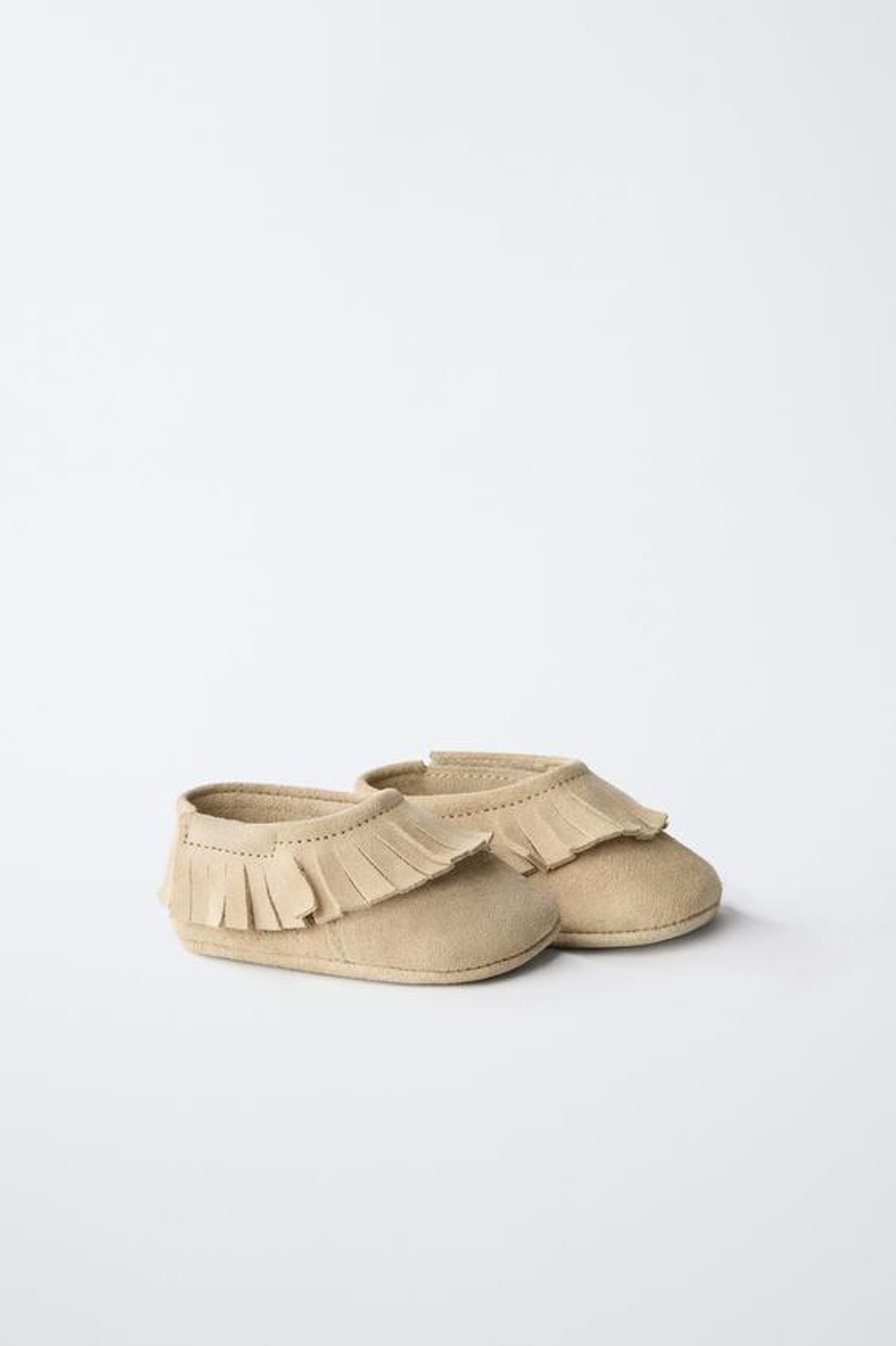 ZARA КОЖАНЫЕ ТУФЛИ, ПЕСОЧНО-КОРИЧНЕВЫЙ