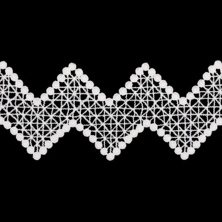 3AR199 Кружево матовое гипюр 4,5см*13,72м (белый)