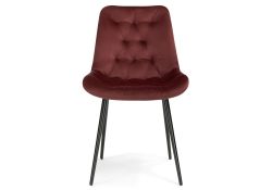 Стул на металлокаркасе Гояр винный / черный глянец