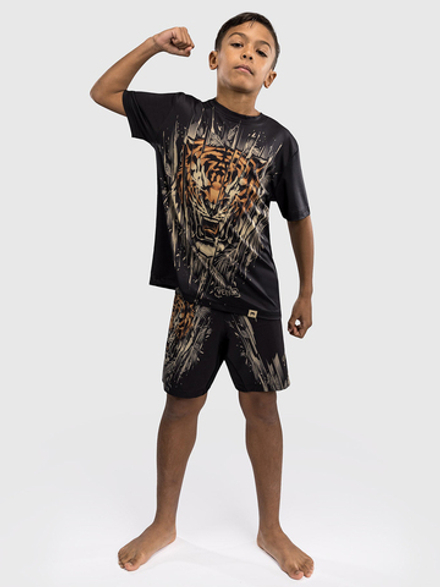Футболка детская Venum Tiger Black/Neo Orange